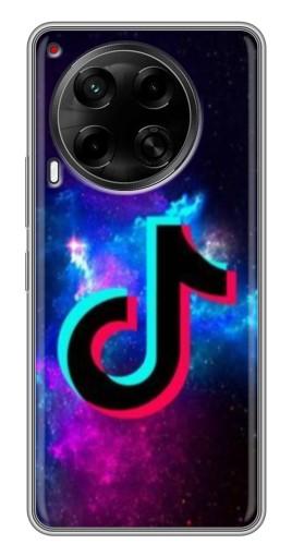 Силиконовый чехол с изображением "ТикТок в космосе" для Tecno Camon 30 (CL6)