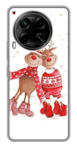 Чехол с принтом "Влюбленные олени" для Tecno Camon 30 (CL6)