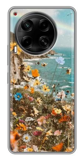 Чехол с картинкой "Яркие полевые цветы" для Tecno Camon 30 (CL6)