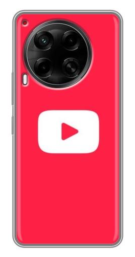 Чехол с печатью "YouTube Кнопка" для Tecno Camon 30 (CL6)