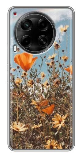 Чехол с принтом "Желтые цветы" для Tecno Camon 30 (CL6)