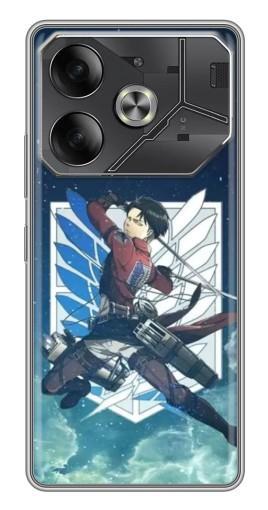 Чехол с принтом "Аккерман Леви" для Tecno Pova 6