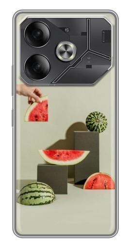 Силиконовый чехол с изображением "Арт Арбузы" для Tecno Pova 6