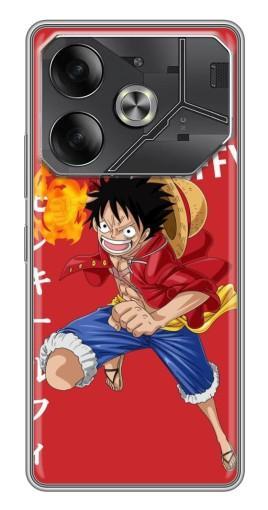 Силиконовый чехол с изображением "Атакующий D Luffy" для Tecno Pova 6