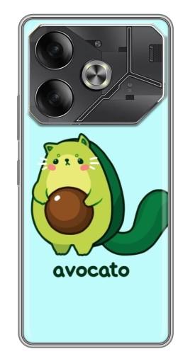 Силиконовый чехол с изображением "Avocato" для Tecno Pova 6