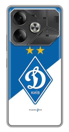 Силиконовый чехол с изображением "Бело-синий Динамо" для Tecno Pova 6