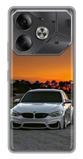 Чехол с картинкой "BMW белая" для Tecno Pova 6