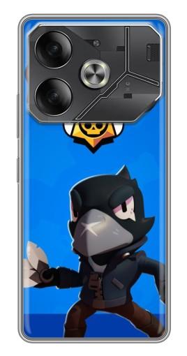Чехол с печатью "Боевой Crow" для Tecno Pova 6