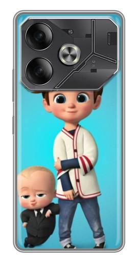 Чехол с печатью "Boss and Boy" для Tecno Pova 6