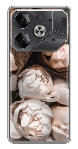 Чехол с принтом "Букет пионов" для Tecno Pova 6