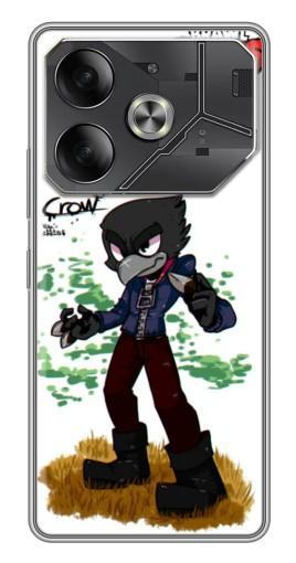 Чехол с картинкой "Crow" для Tecno Pova 6