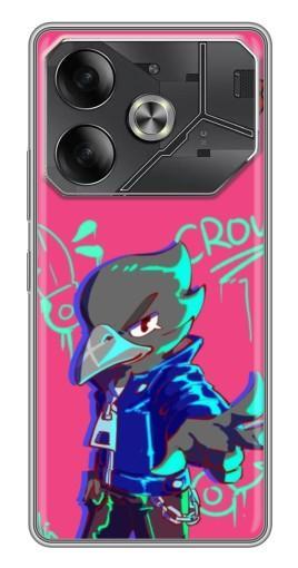 Чехол с печатью "Crow Asassin" для Tecno Pova 6