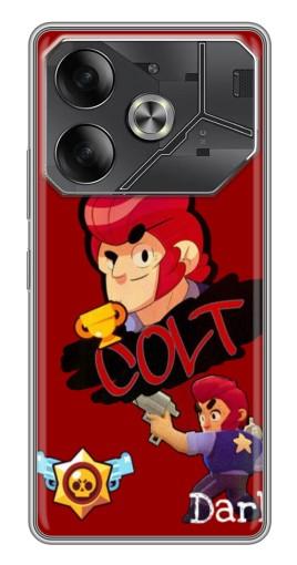 Силиконовый чехол с изображением "Dark Colt" для Tecno Pova 6