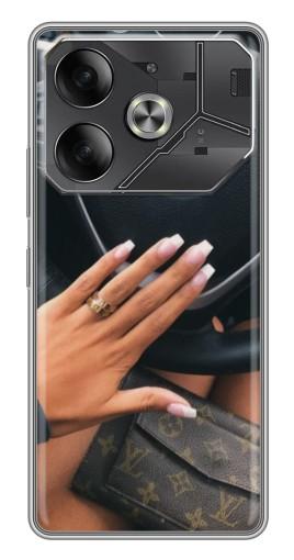 Чехол с картинкой "Девушка в БМВ" для Tecno Pova 6