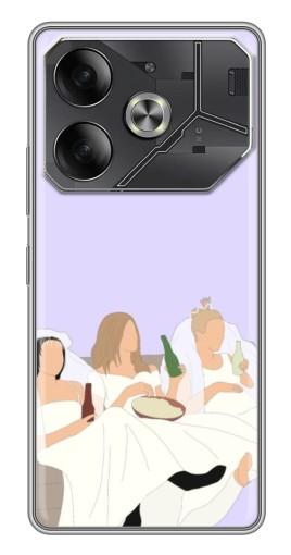 Чехол с картинкой "Девушки Друзья" для Tecno Pova 6