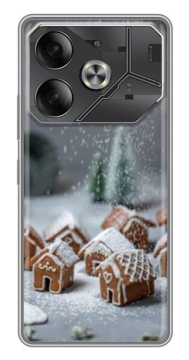 Чехол с картинкой "Домики из пряников" для Tecno Pova 6