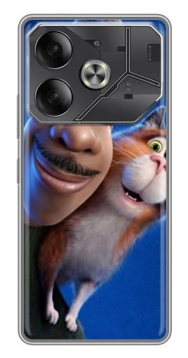 Чехол с картинкой "Джо и кот" для Tecno Pova 6