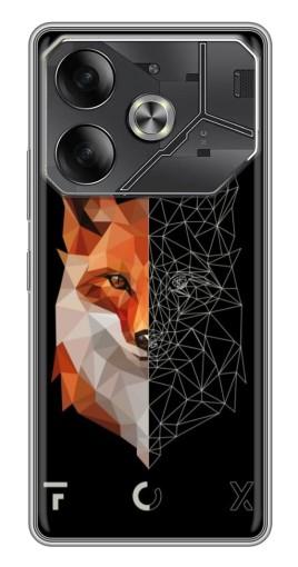 Чехол с печатью "Fox" для Tecno Pova 6