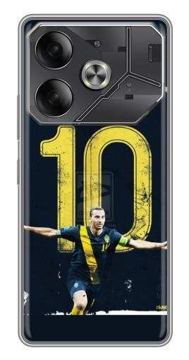 Чехол с принтом "Ибрагимович 10" для Tecno Pova 6
