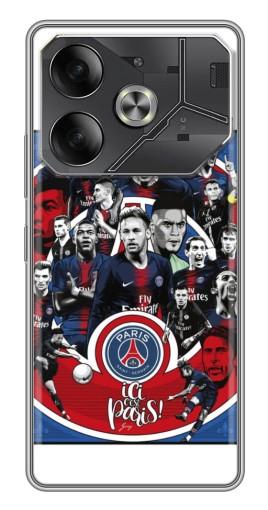 Силиконовый чехол с изображением "Команда PSG" для Tecno Pova 6