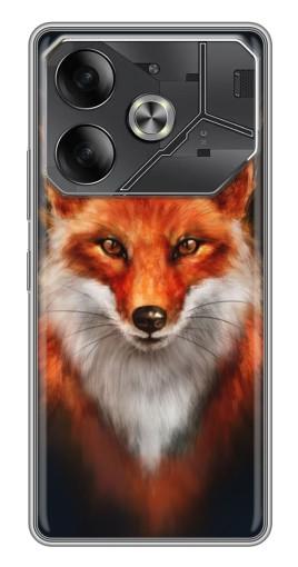 Силиконовый чехол с изображением "Красивая лиса" для Tecno Pova 6