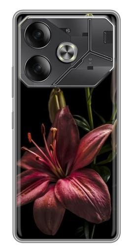 Чехол с печатью "Красная лилия " для Tecno Pova 6