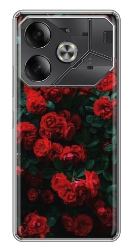 Чехол с принтом "Красные розы" для Tecno Pova 6