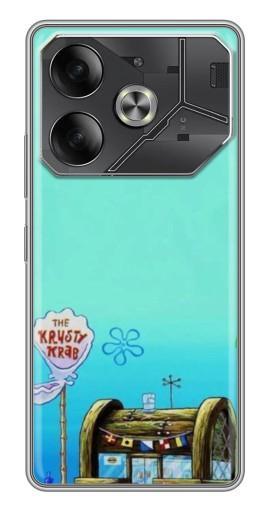 Чехол с картинкой "Krusty Krab" для Tecno Pova 6