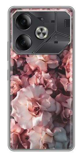 Силиконовый чехол с изображением "Куст роз" для Tecno Pova 6