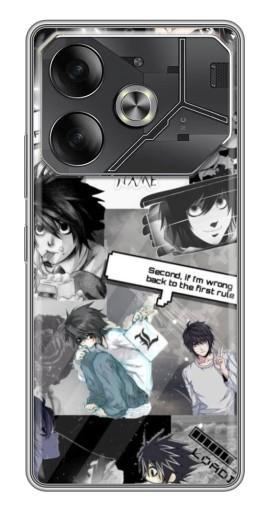 Чехол с принтом "L - Death note" для Tecno Pova 6