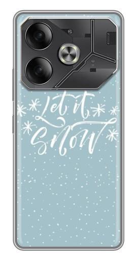 Чехол с печатью "Let it Snow" для Tecno Pova 6