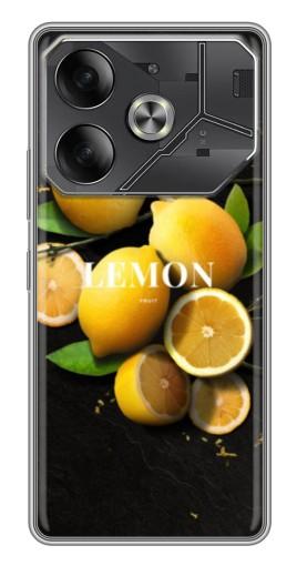 Чехол с принтом "Лимон на черном" для Tecno Pova 6