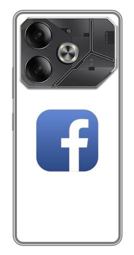 Чехол с печатью "Лого Фейсбук" для Tecno Pova 6