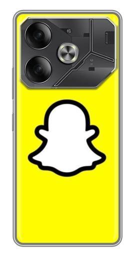 Силиконовый чехол с изображением "Лого Snapchat" для Tecno Pova 6