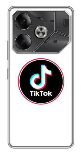 Чехол с принтом "Лого Тик Ток" для Tecno Pova 6