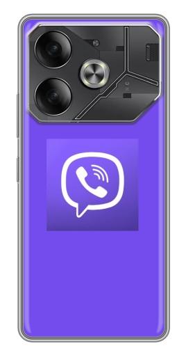 Силиконовый чехол с изображением "Лого Viber" для Tecno Pova 6