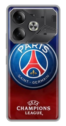 Силиконовый чехол с изображением "Логотип ПСЖ" для Tecno Pova 6