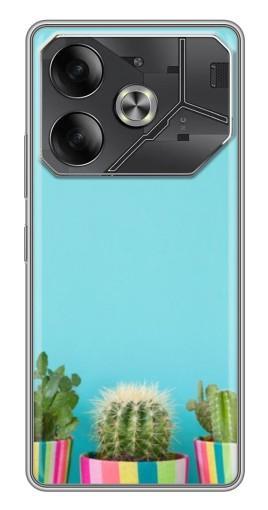 Чехол с картинкой "Маленькие кактусы" для Tecno Pova 6