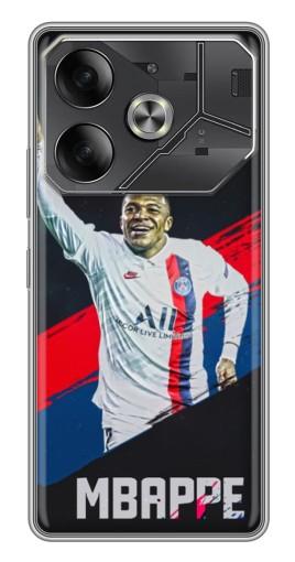 Силиконовый чехол с изображением "Mbappe в ПСЖ" для Tecno Pova 6