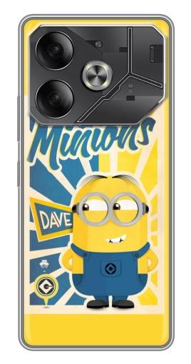 Чехол с печатью "Minions" для Tecno Pova 6