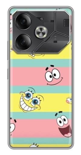 Чехол с картинкой "Мордашки" для Tecno Pova 6