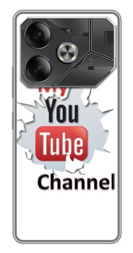 Чехол с принтом "My YouTube" для Tecno Pova 6