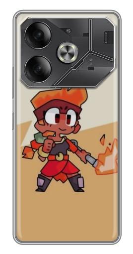 Силиконовый чехол с изображением "Нарисованная Amber" для Tecno Pova 6