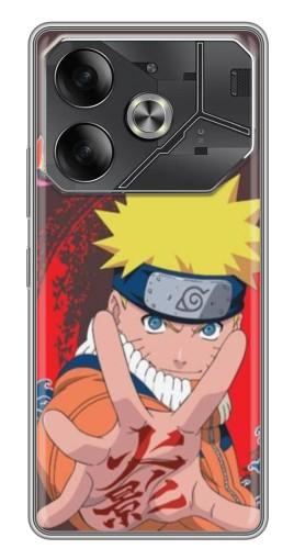 Силиконовый чехол с изображением "Naruto атакует" для Tecno Pova 6