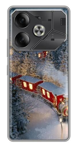 Чехол с принтом "Новогодний поезд" для Tecno Pova 6