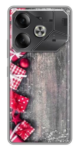 Чехол с принтом "Подарочный фон" для Tecno Pova 6
