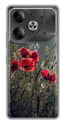 Чехол с принтом "Поле цветов" для Tecno Pova 6