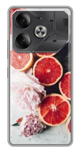 Чехол с печатью "Половинки грейпфрутов" для Tecno Pova 6