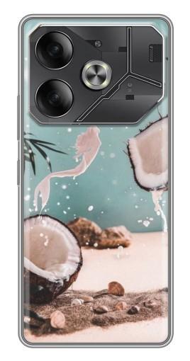 Чехол с принтом "Половинки кокоса" для Tecno Pova 6