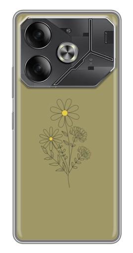 Чехол с печатью "Рисунок ромашка" для Tecno Pova 6